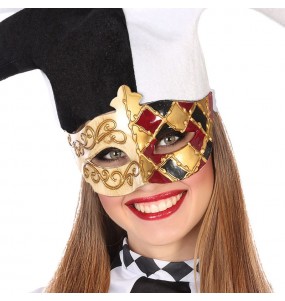 Pierrot venezianische Maske um Ihr Kostüm zu vervollständigen