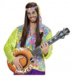 Orange aufblasbares Banjo um Ihr Kostüm zu vervollständigen