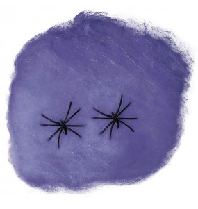 Tasche lila Spinnennetz 60 Gramm für halloween