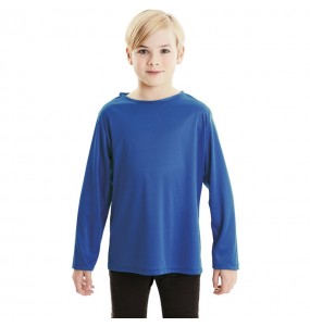 Blaues langärmeliges Kinder-T-Shirt