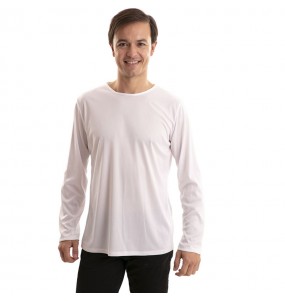 Weißes Langarm-T-Shirt für Erwachsene