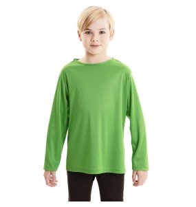 Grünes langärmeliges Kinder-T-Shirt