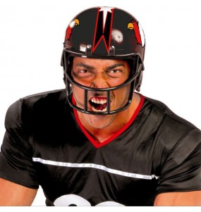 Schwarzer Football-Helm um Ihr Kostüm zu vervollständigen