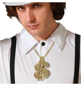 Halskette Dollar vergoldet um Ihr Kostüm zu vervollständigen