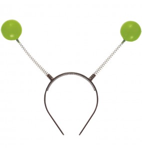 Grünes Antennen-Stirnband um Ihr Kostüm zu vervollständigen