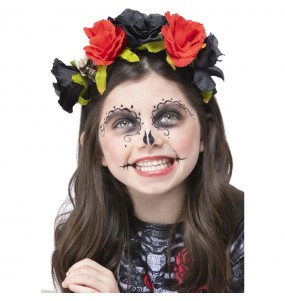 Catrina-Stirnband zum Tag der Toten für Kinder zur Vervollständigung Ihres Horrorkostüms