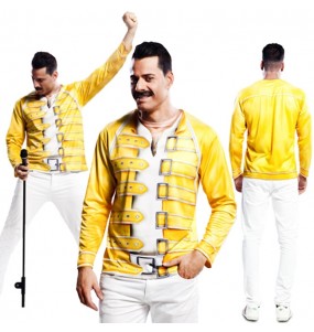 Freddie Mercury T-Shirt Erwachseneverkleidung für einen Faschingsabend