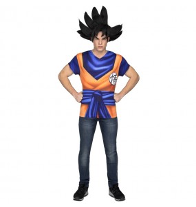 Son-Goku T-Shirt Erwachseneverkleidung für einen Faschingsabend