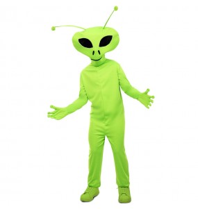 Grünes Alien Kostüm für Jungen
