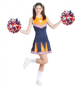 Kostüm Sie sich als Amerikanische Cheerleader Kostüm für Damen-Frau für Spaß und Vergnügungen