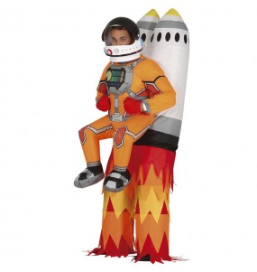 Astronaut mit aufblasbarer Rakete Kostüm für Herren