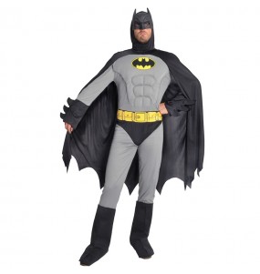 Grauer muskulöser Batman Erwachseneverkleidung für einen Faschingsabend