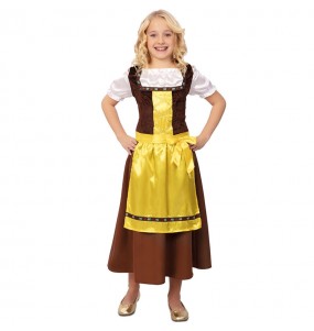 Bayerisches Oktoberfest braun Kostüm für Mädchen