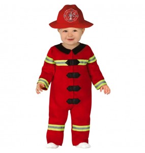 Roter Feuerwehrmann Kostüm für Babys