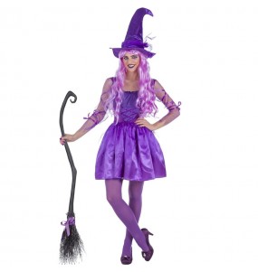 Fliederhexe Kostüm Frau für Halloween Nacht