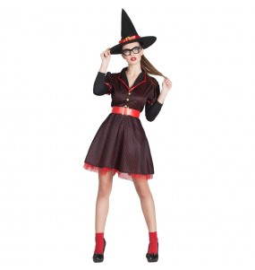 Hexe Pin Up Kostüm Frau für Halloween Nacht