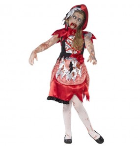 Verkleiden Sie die Rotkäppchen Zombie Mädchen für eine Halloween-Party