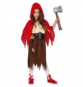 Verkleiden Sie die Zombie RotkäppchenMädchen für eine Halloween-Party