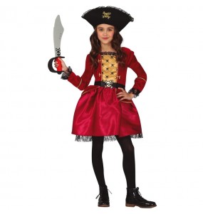 Piratenkapitän Elegant Kostüm für Mädchen