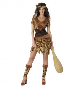 Kostüm Sie sich als Steinzeit Höhlenmensch Kostüm für Damen-Frau für Spaß und Vergnügungen