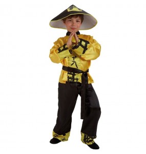 Gelber Chinamann Kostüm für Jungen