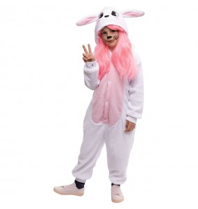 Weißes Kaninchen Kostüm für Jungen