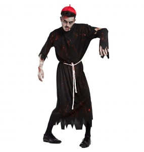 Verkleidung Zombie Mönch Erwachsene für einen Halloween-Abend