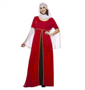 Rote mittelalterliche DameKostüm für Damen