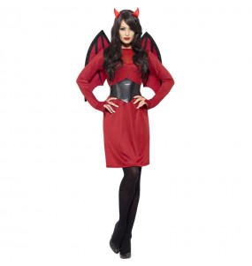 Geflügelter Teufelin Kostüm Frau für Halloween Nacht