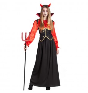 Höllischer Teufelin Kostüm Frau für Halloween Nacht