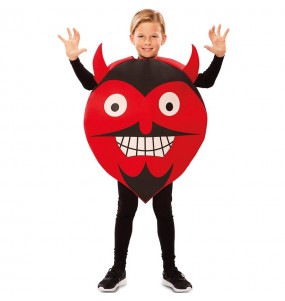 Teufel Emoji Kinderverkleidung für eine Halloween-Party