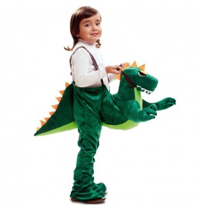 Grüner Dinosaurier auf Schultern Kostüm für Jungen