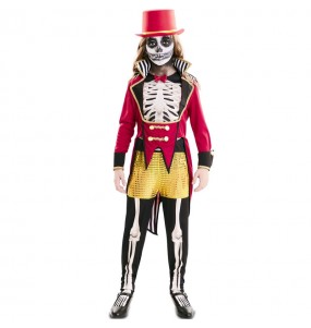 Skelett Dompteur Kostüm für Mädchen