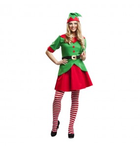 Kostüm Sie sich als Deluxe Weihnachtselfin Kostüm für Damen-Frau für Spaß und Vergnügungen