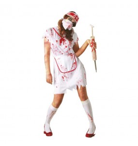 Zombie Krankenschwester Blutige Kostüm Frau für Halloween Nacht