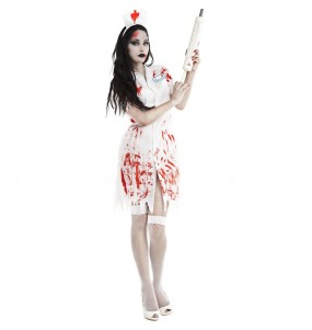 Blutige Zombie Krankenschwester Kostüm für Frauen