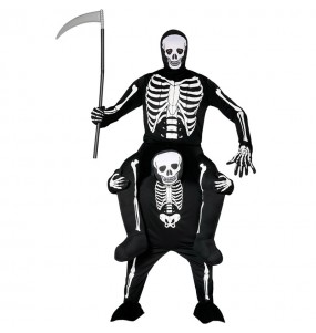 Verkleidung Skelett Huckepack Erwachsene für einen Halloween-Abend