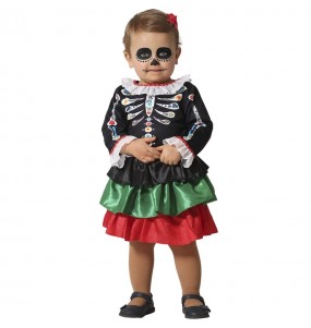 Skelett Catrina Baby Kostüm