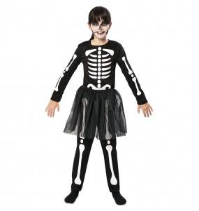 Klassisches Skelett mit Tutu Kostüm für Mädchen