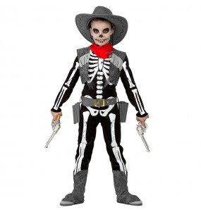 Cowboy Skelett Kinderverkleidung für eine Halloween-Party