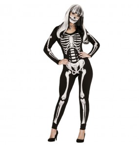Skelett der Dunkelheit Kostüm Frau für Halloween Nacht
