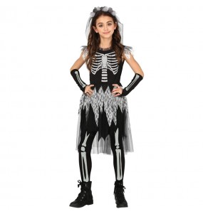 Verliebtes Skelett Kostüm für Mädchen