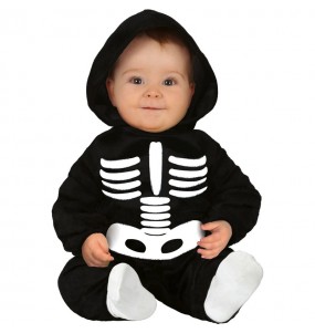 Halloween Skelett Verkleidung für Babies mit dem Wunsch, Terror zu verbreiten