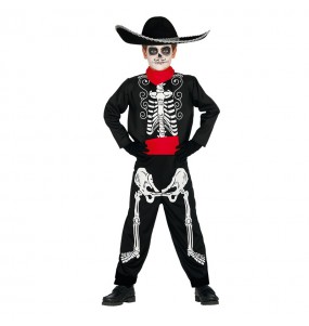 Mexikanisches Skelett Kinderverkleidung für eine Halloween-Party