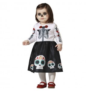 Mexikanisches Skelett Catrina Kostüm für Babys 