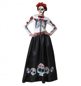 Mexikanische Skelett Catrina Kostüm für Damen