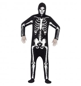 Verkleidung Schwarzes Skelett Erwachsene für einen Halloween-Abend