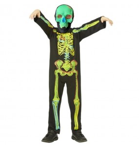 Neon-Skelett Kostüm für Jungen