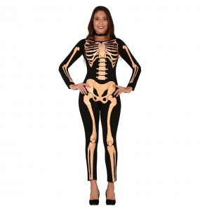 Skull Skelett Kostüm Frau für Halloween Nacht