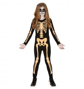 Verkleiden Sie die Günstigs SkelettMädchen für eine Halloween-Party